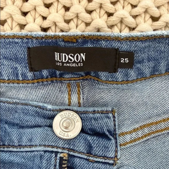 Hudson Jeans Blue Cropped Ankle Straight Jeans - Picture 4 of 7